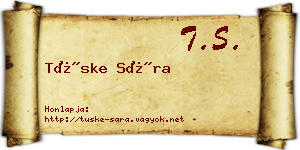 Tüske Sára névjegykártya